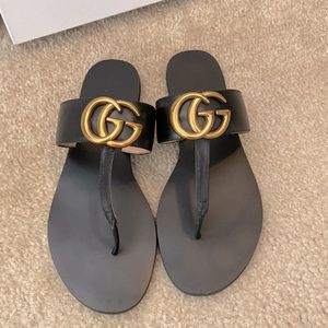 Gucci marmont leather sandals